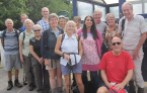 Kate and Naseem pose with the group at Edale station