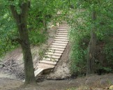 Five volunteers installed this sleeper bridge on Staveley Footpath 58